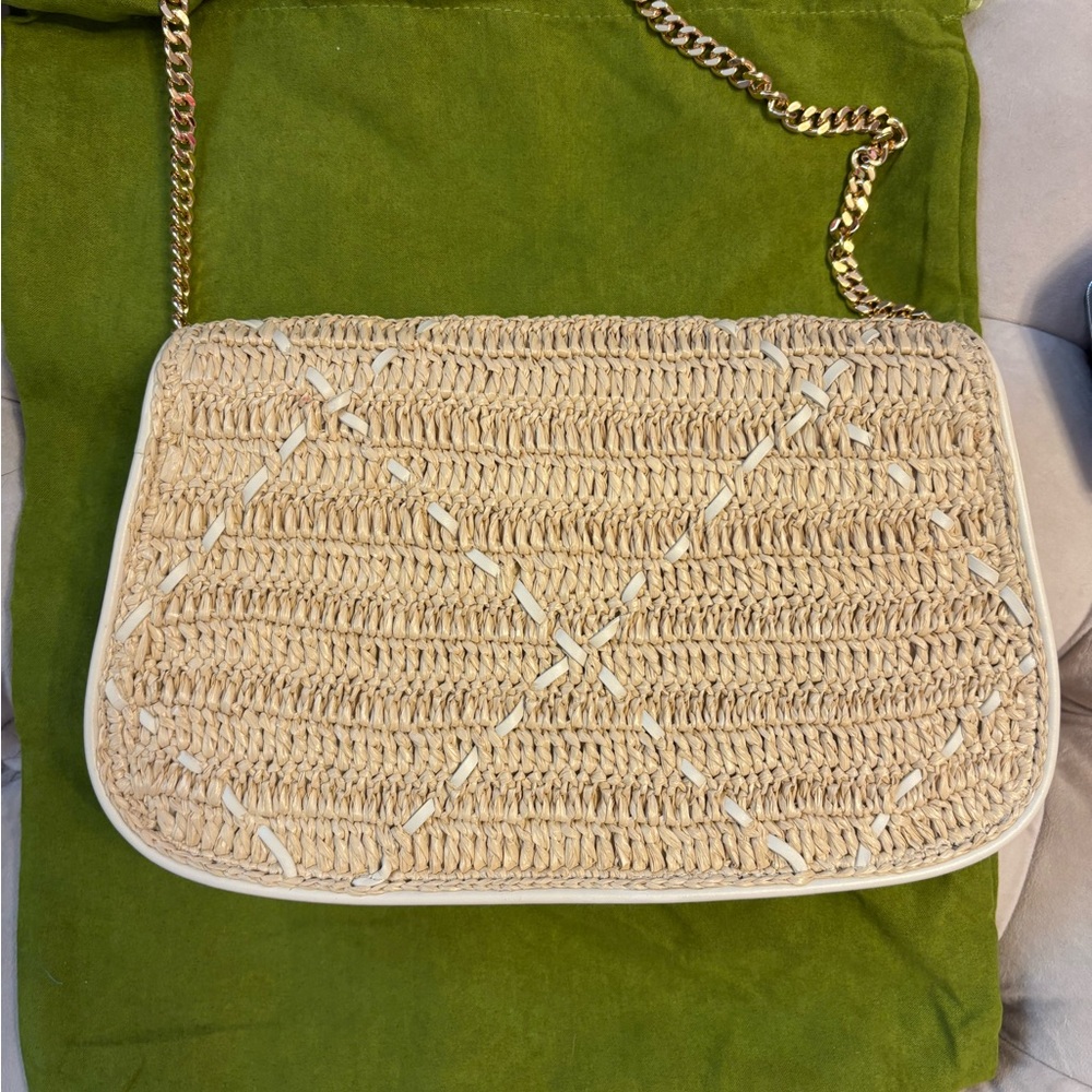 Tory Burch Reva Woven Clutch/Shoulder Bag - Picture 4 of 6